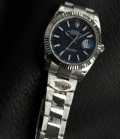 WKD Factory Rolex Datejust 41mm 3235 Movement Index Markers Dark Blue Face Watch